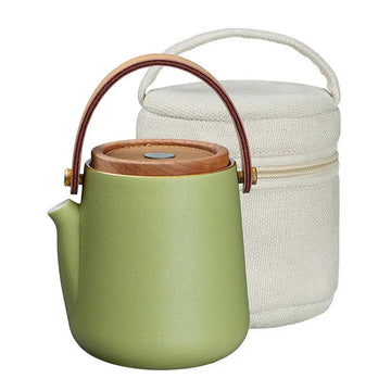 Ceramic Travel Tea Set   (one pot+one cup)